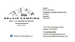 Commanditaire : Relais Camping de la Montagne